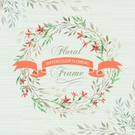 Watercolor wreath N11