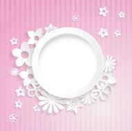 Paper flowers with ring N2