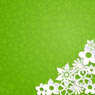 Background with paper flowers