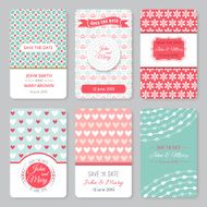 Set of perfect wedding templates with pattern theme N3