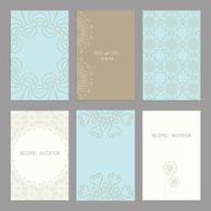 Vector Set of vintage cards templates editable N6