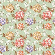 elegant peony seamless floral pattern background N7