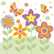 Floral Flowers and Butterfly N2