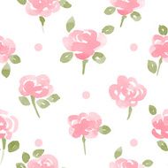 little cute watercolor flowers seamless vector pattern N6