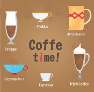 Coffe cups vector illustration N2