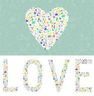 Beautiful romantic card Hand drawn vector illustration N4