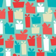 Seamless pattern with presents