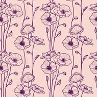 Seamless pattern with poppies N8