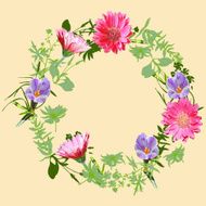 Garland of flowers and herbs