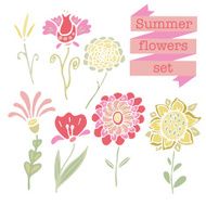 Summer Flowers Set