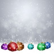 Xmas Balls on Snow