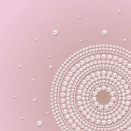 Pearl ornament on a pink background