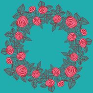 Beautiful wreath of roses
