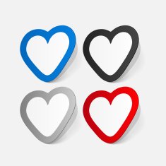 paper sticker Valentine's day Heart N16