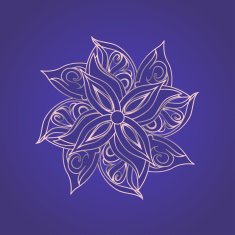 Abstract floral pattern against purple background N2