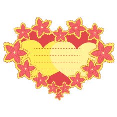 vector frame in the shape of heart N5