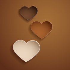 Chocolate hearts Valentine's day background
