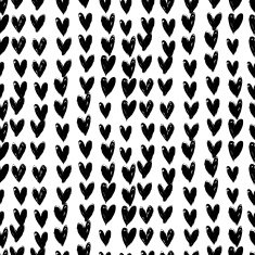 Velentine's day pattern with hand painted hearts N29