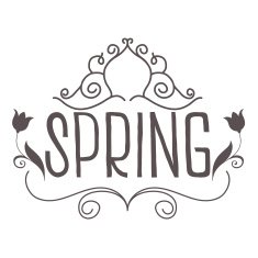 Spring vintage illustration Isolated on white background N2