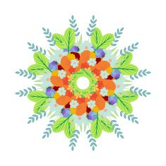 Gentle decor with flowers N5