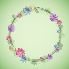 Spring wreath Seasonal background