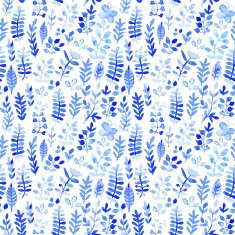 Vector watercolor texture with flowers Floral pattern Original