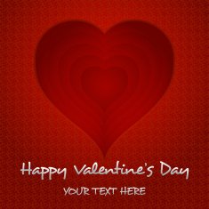 Vector heart happy valentines day illustration