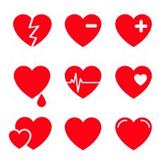 Hearts Vector Icon Set N6