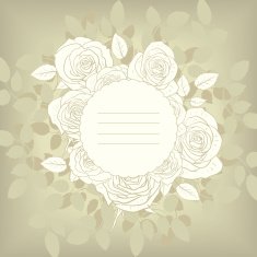 Floral card with roses N9