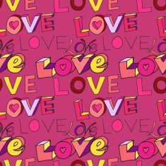 words "i love you" on pink background N4