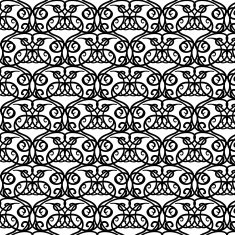 Elegant royal black and white hand-drawn pattern