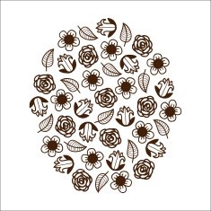 Abstract graphic flowers
