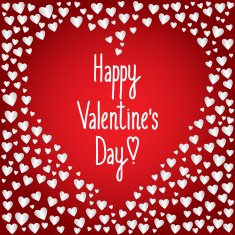 Greating Valentine's Day card with hearts free image download