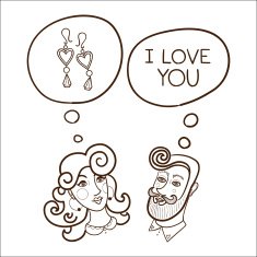 Man and woman in a scene of declaration love N2