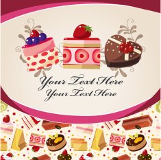 cartoon cake card N16