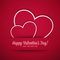 Heart from paper Valentine's day card