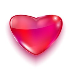 Glass heart for Happy Valentine Day Card N10