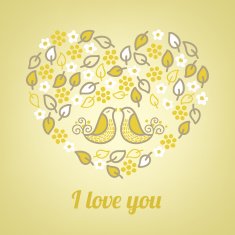 Retro valentine greeting card