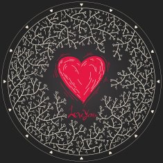 happy valentine's day card with heart N2