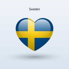 Love Sweden symbol Heart flag icon N2