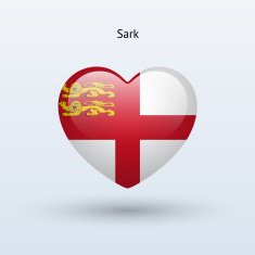 Love Sark symbol Heart flag icon N2