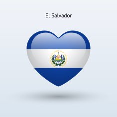 Love El Salvador symbol Heart flag icon N2