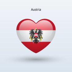 Love Austria symbol Heart flag icon N2