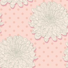 Seamless pattern with chrysanthemums N3