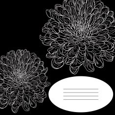 Floral card with chrysanthemum N5