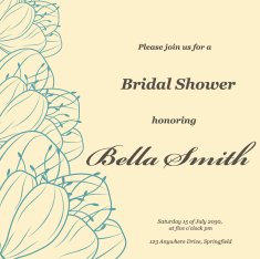 Wedding or invitation card abstract vector flower pattern background N40