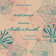 Wedding or invitation card abstract vector flower pattern background N41