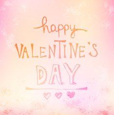 Watercolor Valentine's day greeting card