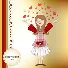 pretty girl in love N15