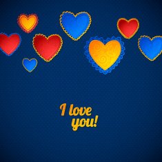 Color Heart Paper Stickers Valentine's day